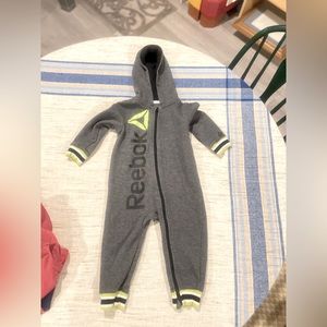 Reebok zip up one piece with hood